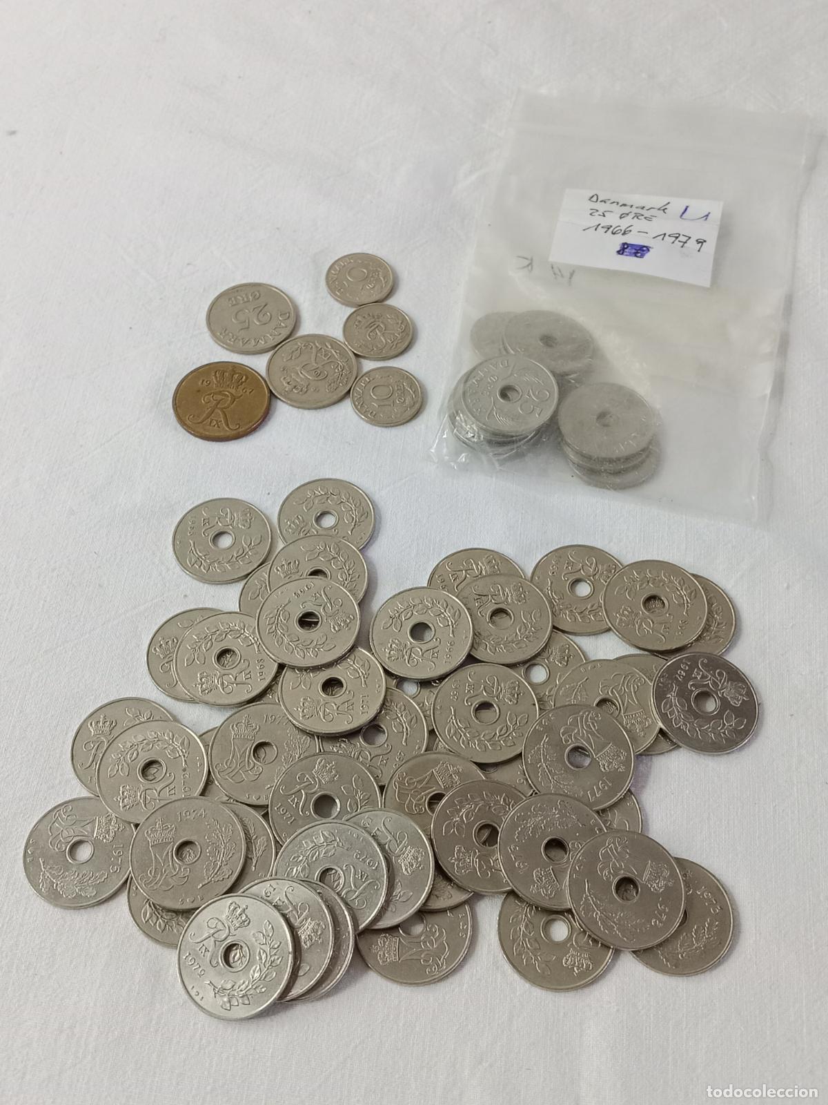 Monedas antiguas de Europa: 65 Monedas 5, 10, 25 Ore Dinamarca 1951-1979 (L1)