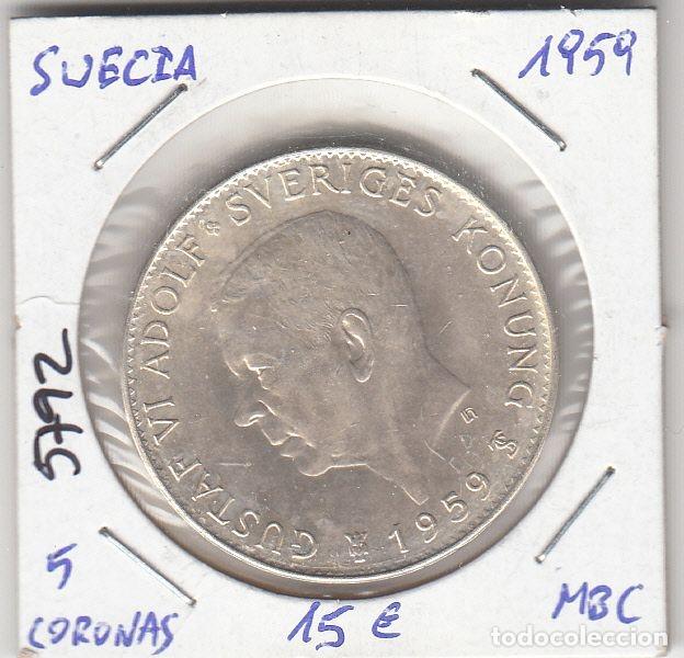Monedas antiguas de Europa: E5792 MONEDAS SUECIA 5 CORONAS 1959 MBC PLATA