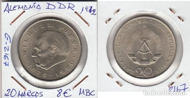 Monedas antiguas de Europa: E2167 MONEDA ALEMANIA DDR 20 MARCOS 1972