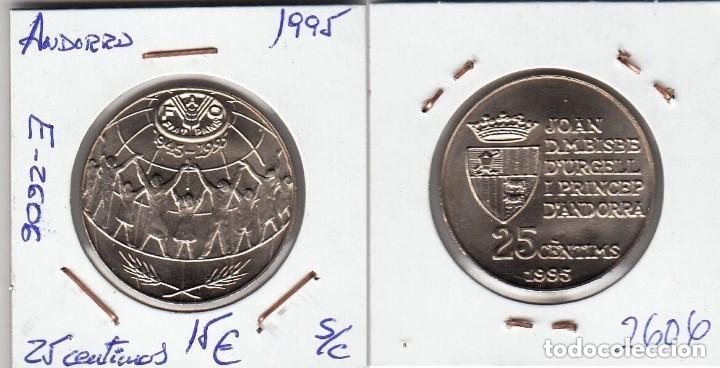 Monedas antiguas de Europa: E2606 MONEDA ANDORRA 25 C&Eacute;NTIMOS 1995