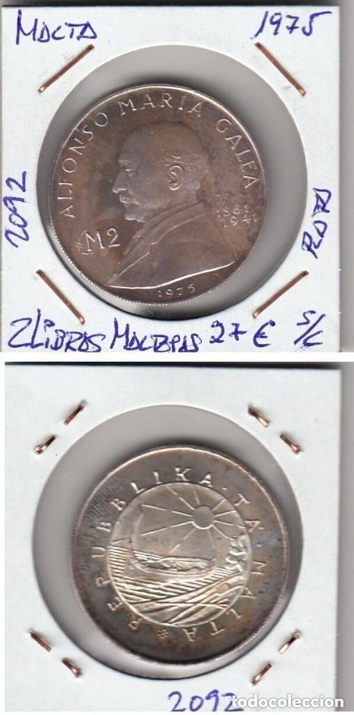 Monedas antiguas de Europa: E2092 MONEDA MALTA 2 LIBRAS MALTESAS 1975 PLATA