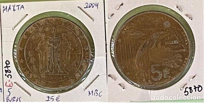 Monedas antiguas de Europa: E5870 MONEDA MALTA 5 EUROS 2004