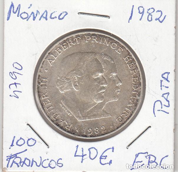 Monedas antiguas de Europa: E4790 MONEDA MONACO 100 FRANCOS 1982 PLATA