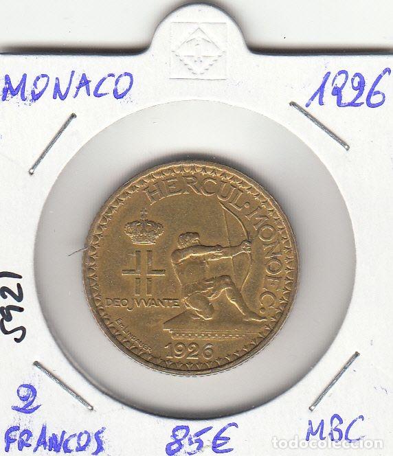 Monedas antiguas de Europa: E5921 MONEDA MONACO 2 FRANCOS 1926