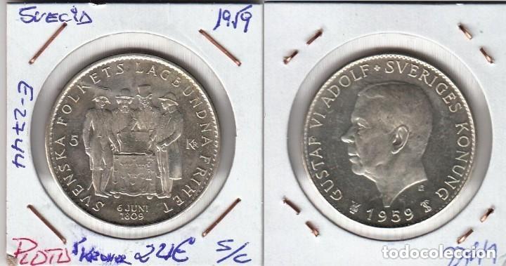 Monedas antiguas de Europa: E2744 MONEDA SUECIA 1959 5 KRONER PLATA