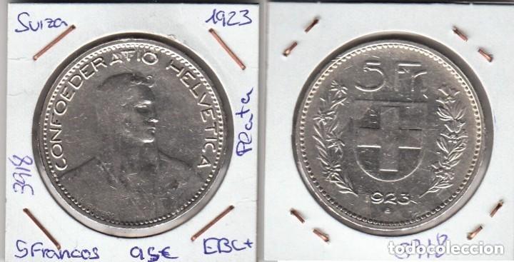 Monedas antiguas de Europa: E3918 MONEDA SUIZA 5 FRANCOS 1923 PLATA