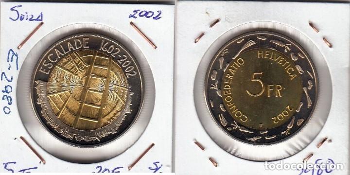 Monedas antiguas de Europa: E2980 MONEDA SUIZA 5 FRANCOS 2002