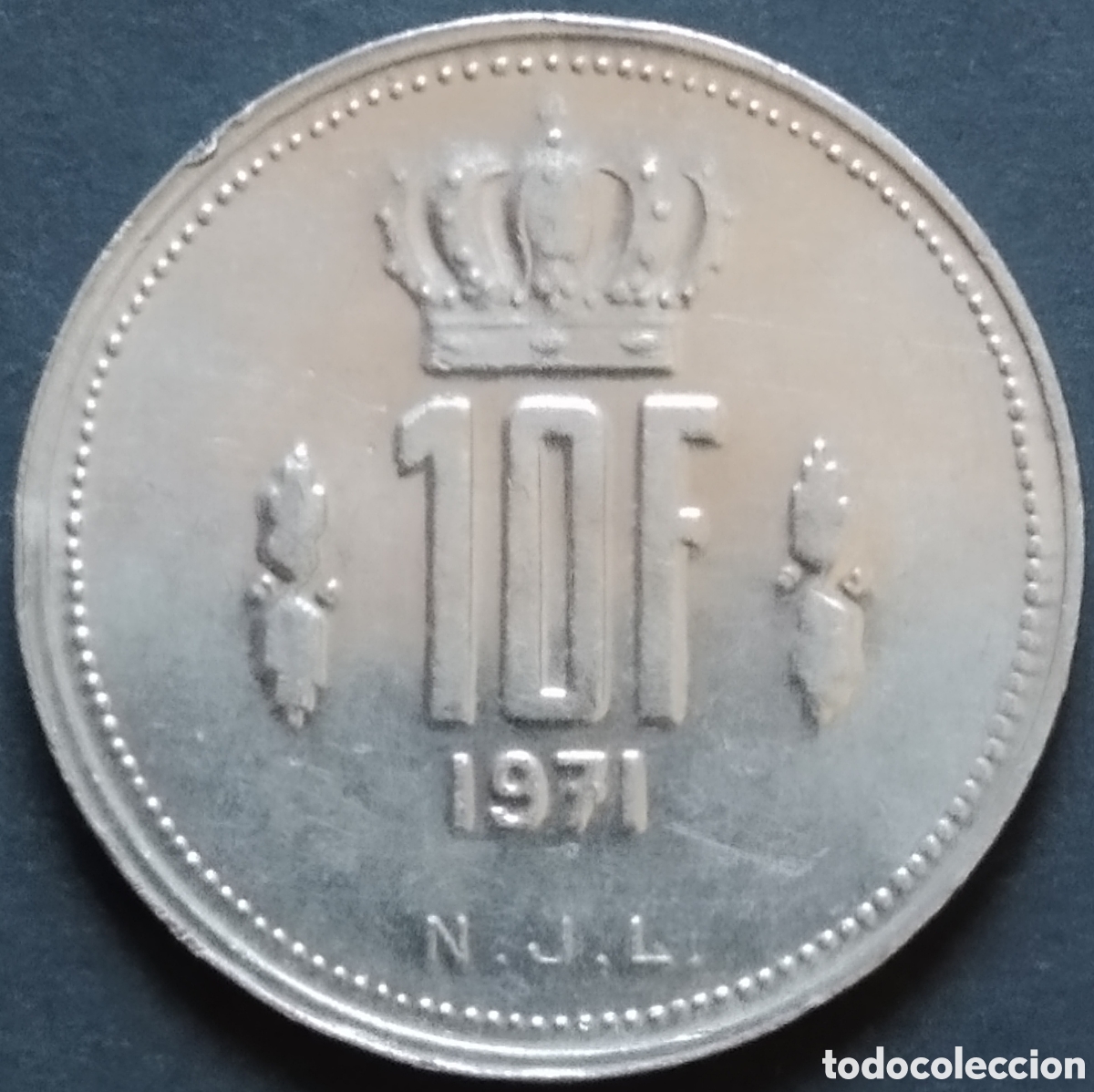 Monedas antiguas de Europa: MONEDA - LUXEMBURGO 10 FRANCOS 1971
