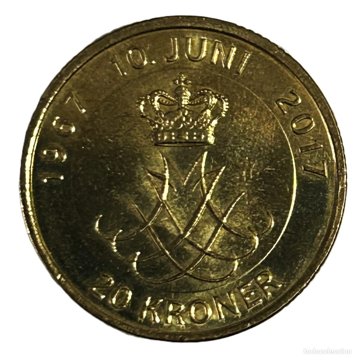 Monedas antiguas de Europa: Dinamarca 20 coronas 2017 UC# 100