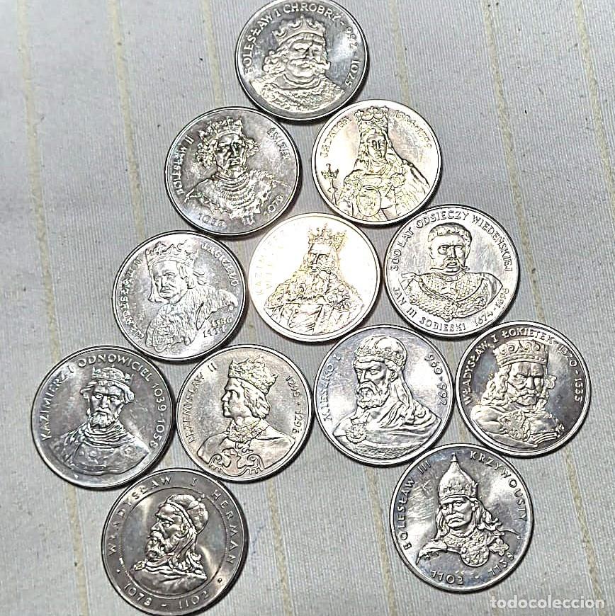 Monete antiche di Europa: POLONIA: Set 12 monedas &rdquo;SOBERANOS&rdquo; 7 de 50, 4 de 100 y 1 de 500 Zlotych./ SC?. Fotos.