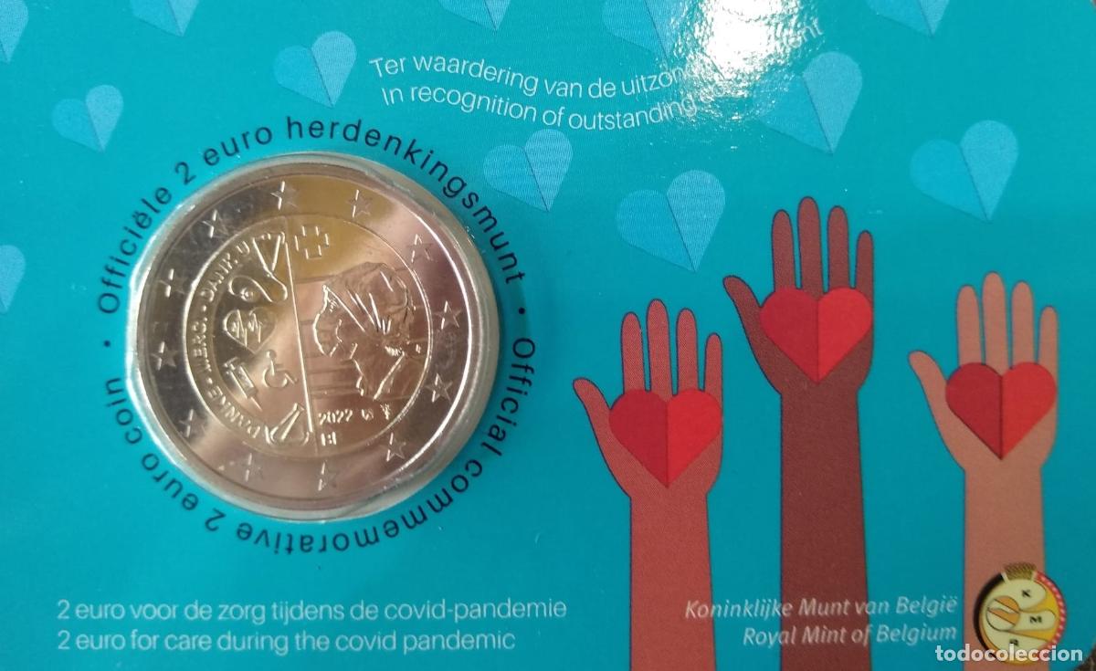 Monedas antiguas de Europa: HEUR0611 MONEDA BELGICA 2 EUROS 2022 (Cuidado de la salud) COIN CARD