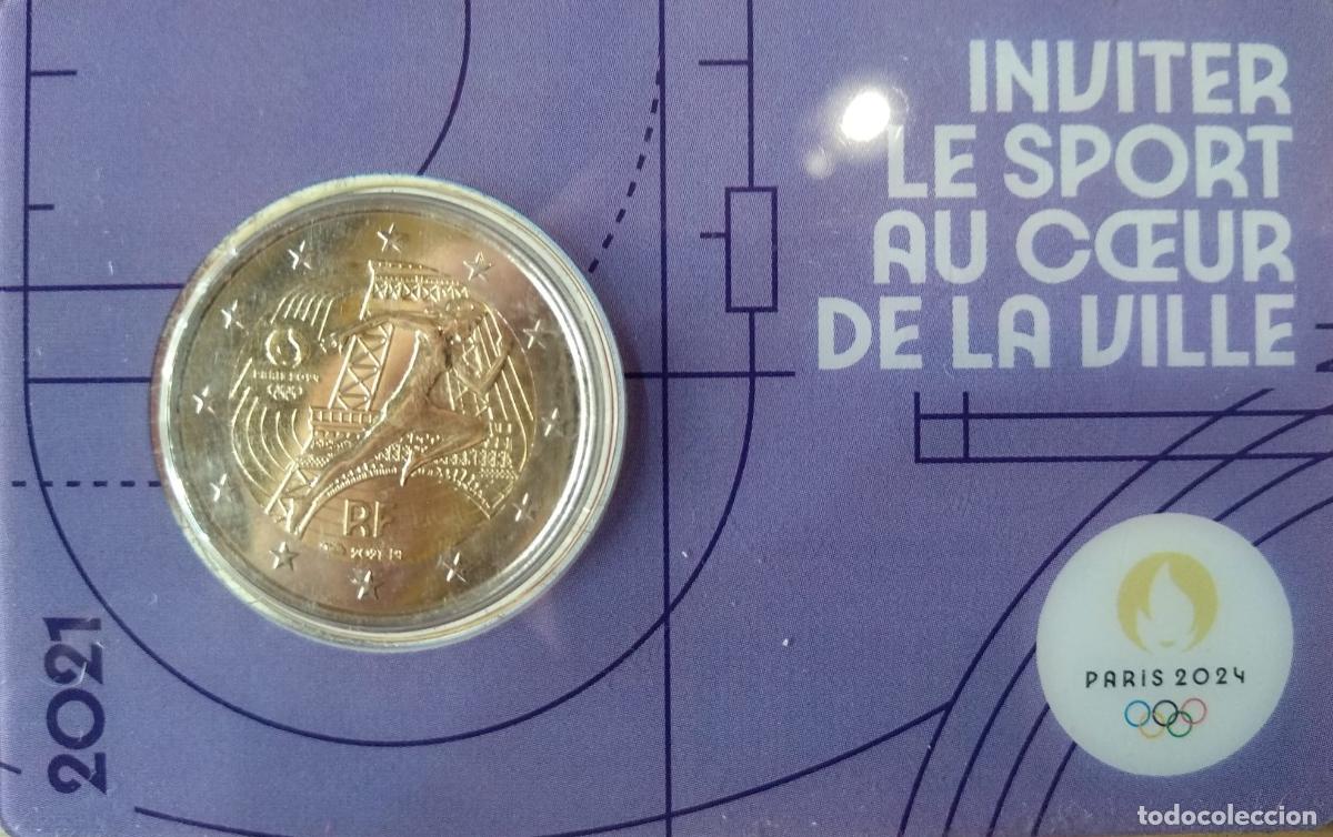 Monedas antiguas de Europa: HEUR0612BIS MONEDA FRANCIA 2 EUROS 2021 (Juegos ol&iacute;mpicos Par&iacute;s 2024) COIN CARD
