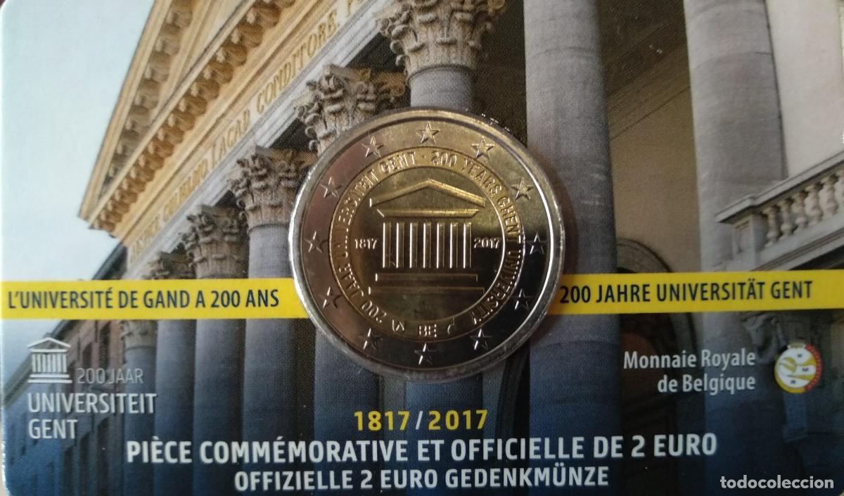 Monedas antiguas de Europa: HEUR0613 MONEDA BELGICA 2 EUROS 2017 (Universidad de Gante) COIN CARD
