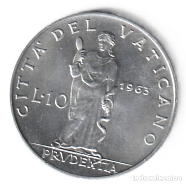 Monedas antiguas de Europa: Vaticano 10 liras 1963 KM# 79