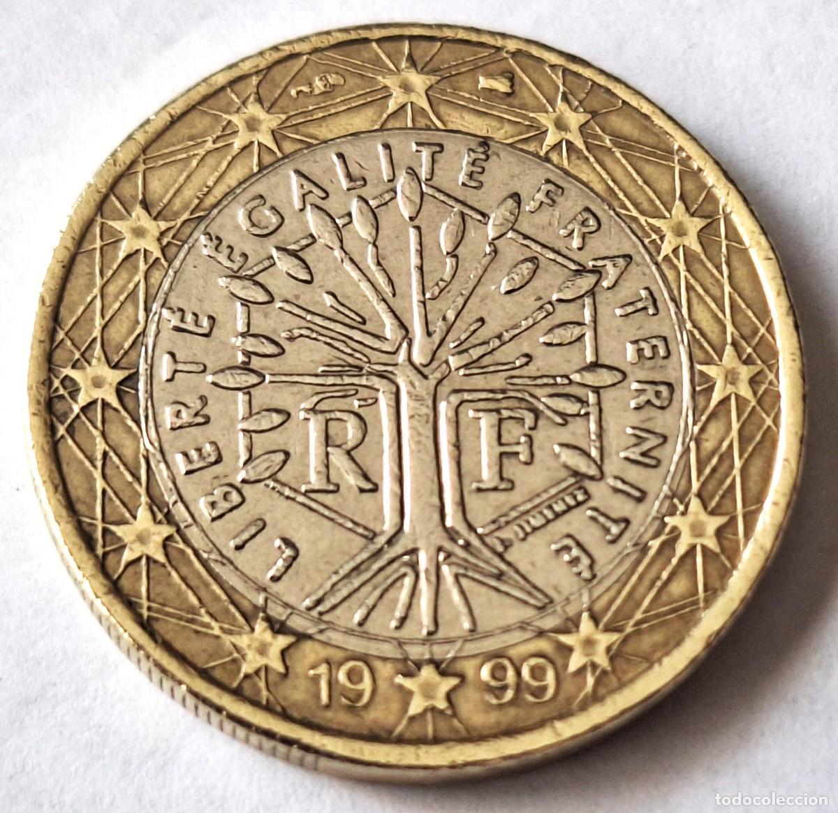 Monedas antiguas de Europa: FRANCIA - MONEDA DE 1 EURO DEL A&Ntilde;O 1999 - BIEN CONSERVADA