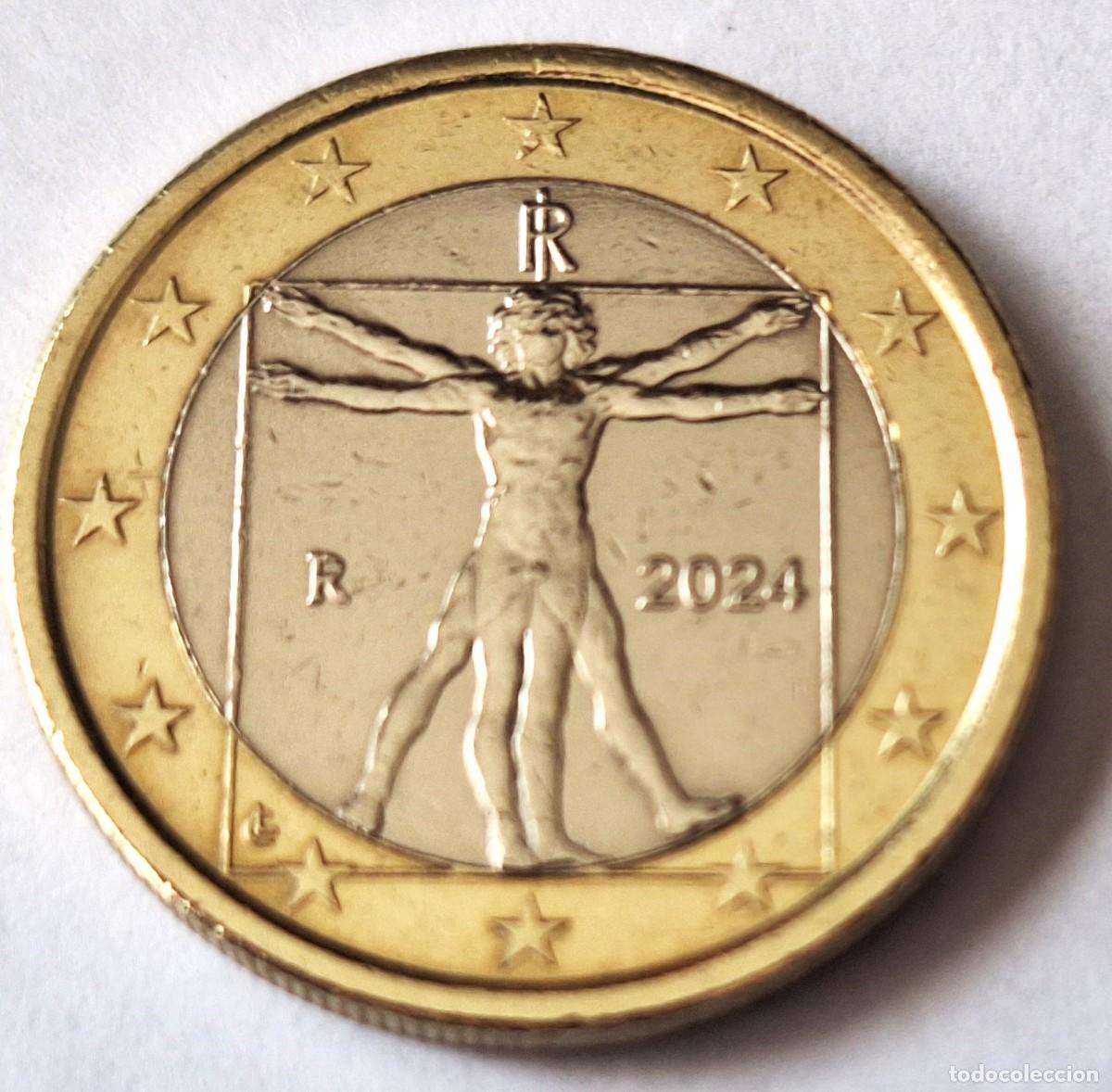 Moedas antigas da Europa: ITALIA - MONEDA DE 1 EURO DEL A&Ntilde;O 2024 - BIEN CONSERVADA
