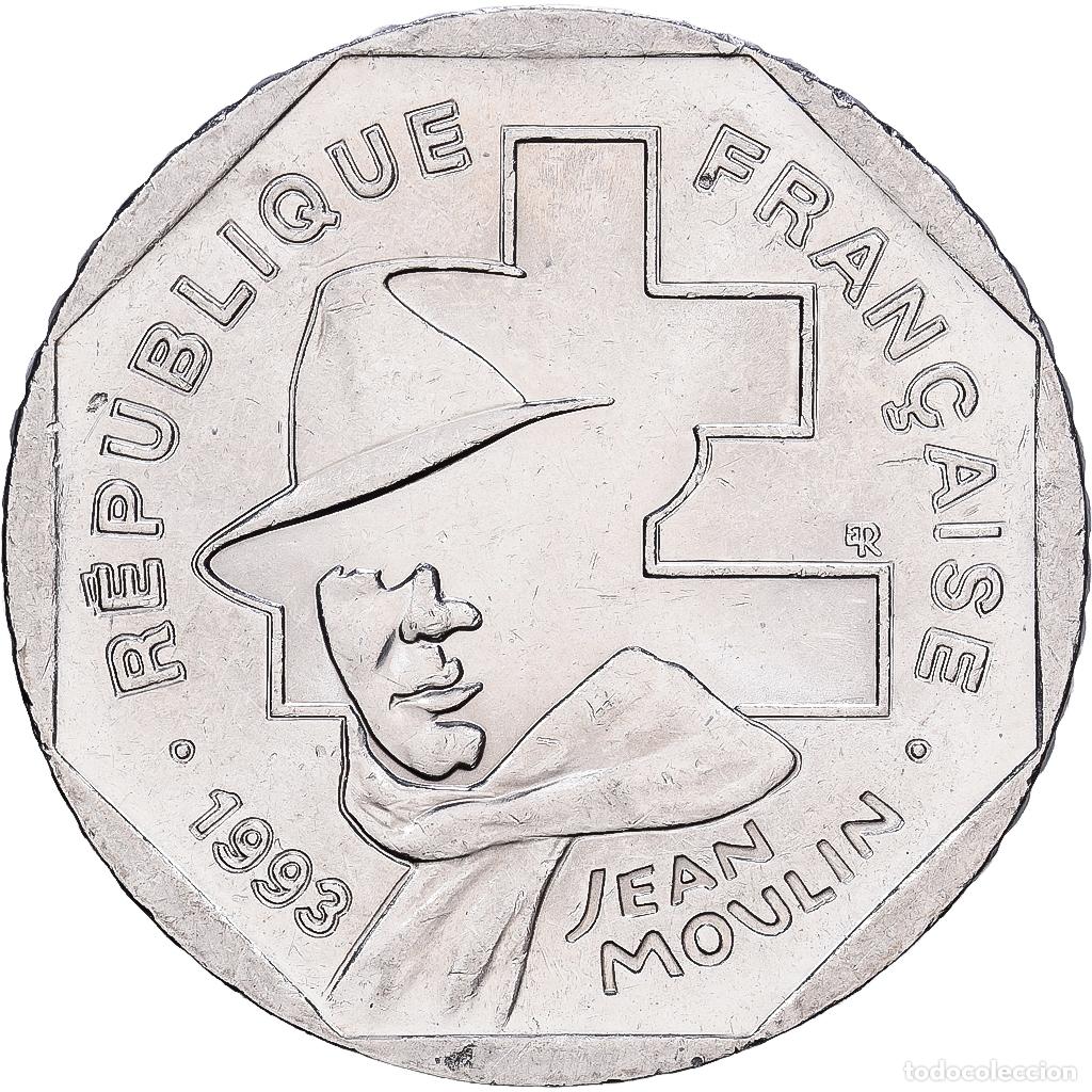 Monedas antiguas de Europa: [#1224967] Francia, 2 Francs, Jean Moulin, 1993, Paris, N&iacute;quel, EBC, Gadoury:548, Le