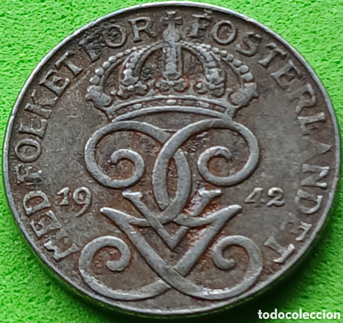 Monedas antiguas de Europa: Suecia 1 ore 1942 km#810