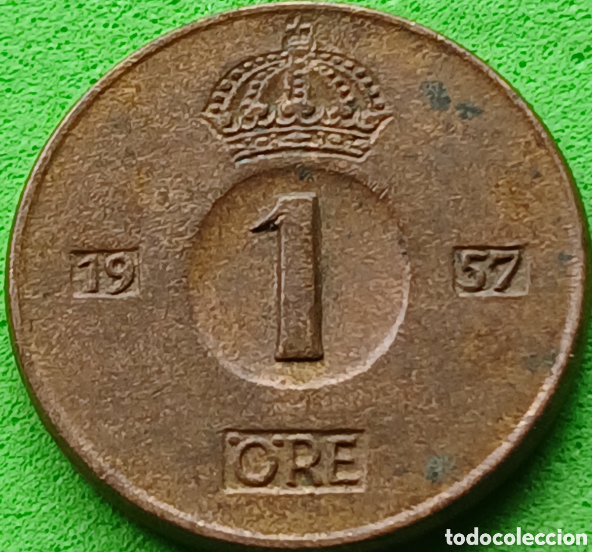 Monedas antiguas de Europa: Suecia 1 ore 1957 km#820