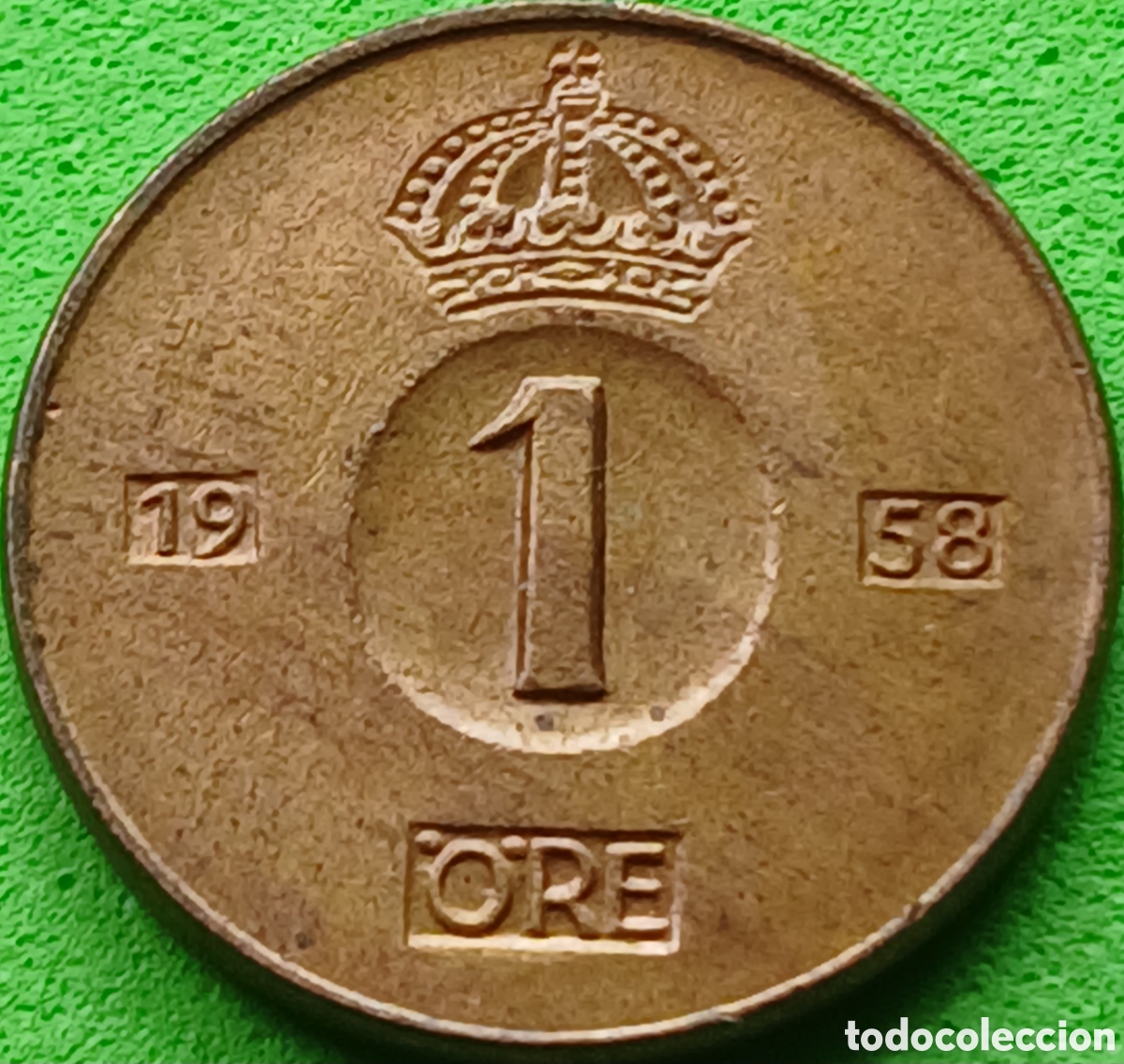 Monedas antiguas de Europa: Suecia 1 ore 1958 km#820