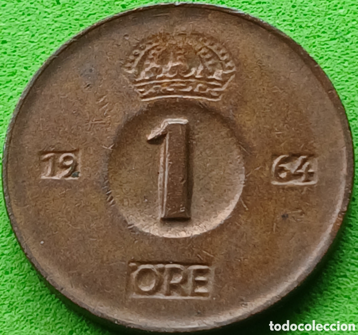 Monedas antiguas de Europa: Suecia 1 ore 1964 km#820