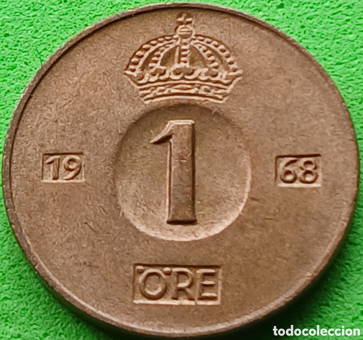 Monedas antiguas de Europa: Suecia 1 ore 1968 km#820