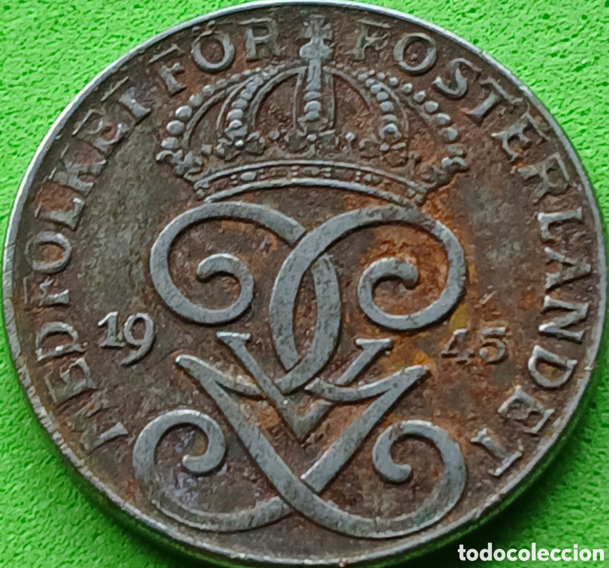 Monedas antiguas de Europa: Suecia 2 ore 1945 km#811