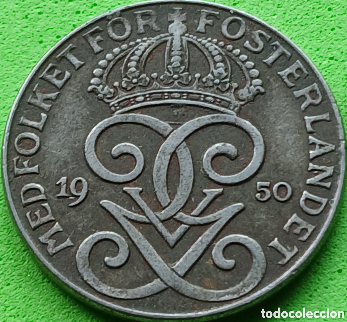 Old Coins of Europe: Suecia 2 ore 1950 km#811