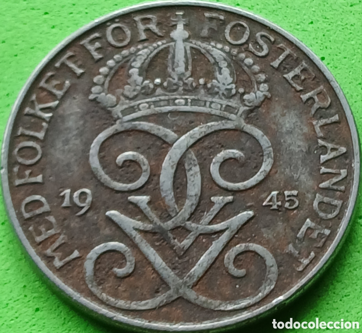Monedas antiguas de Europa: Suecia 5 ore 1945 km#812