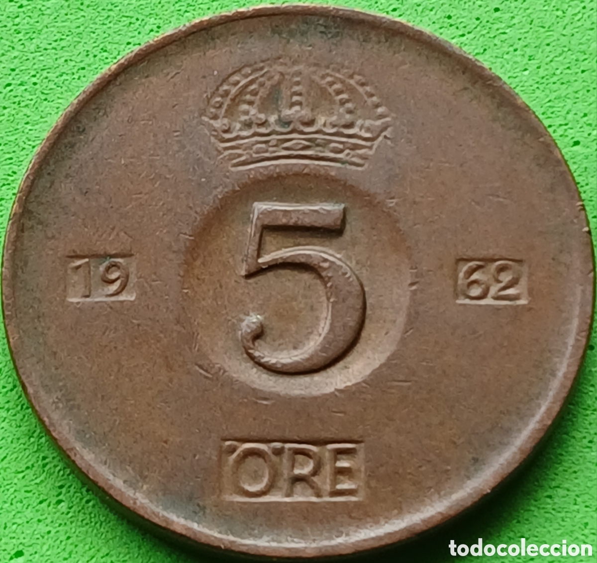 Monedas antiguas de Europa: Suecia 5 ore 1962 km#822