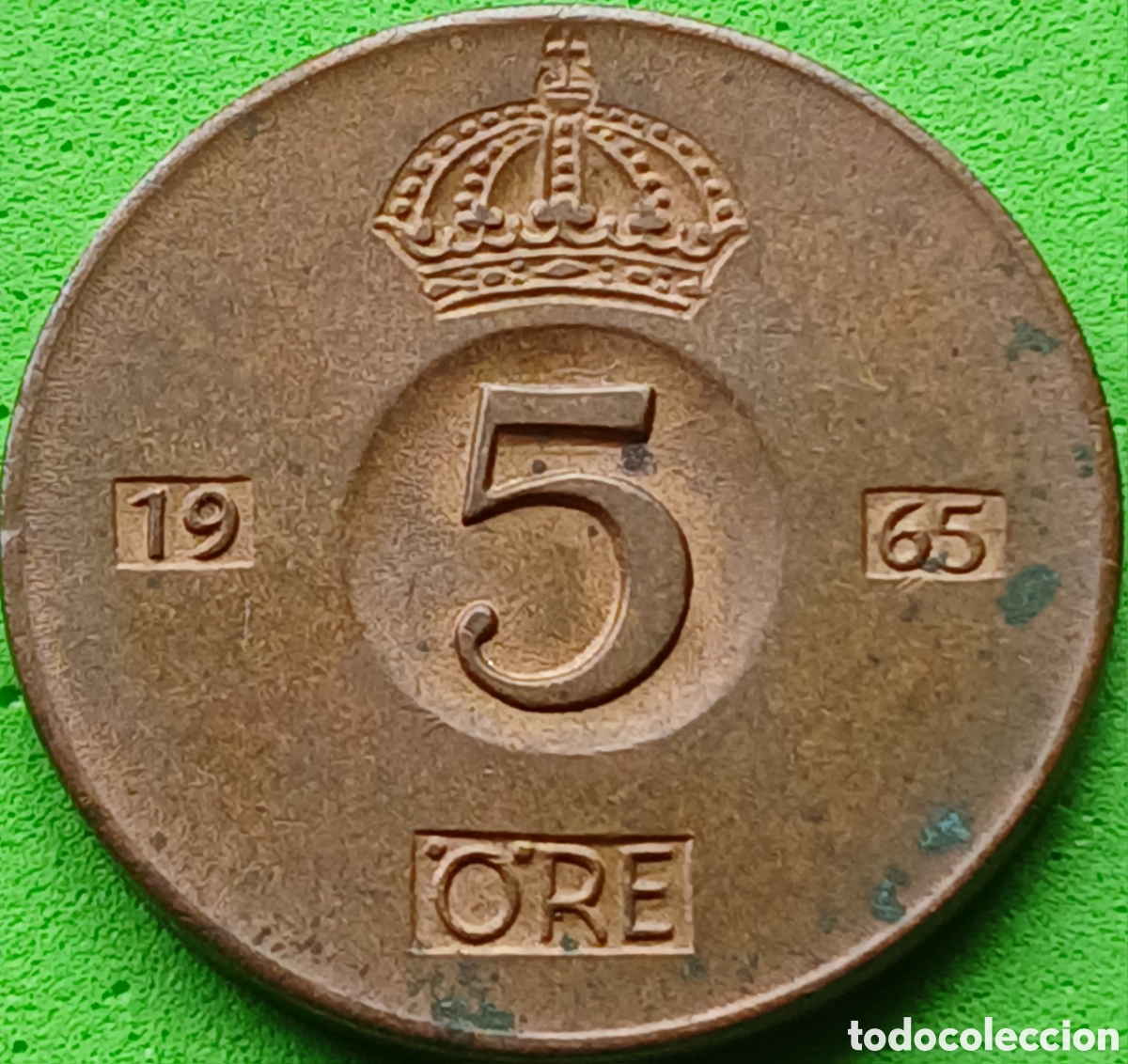 Monedas antiguas de Europa: Suecia 5 ore 1965 km#822