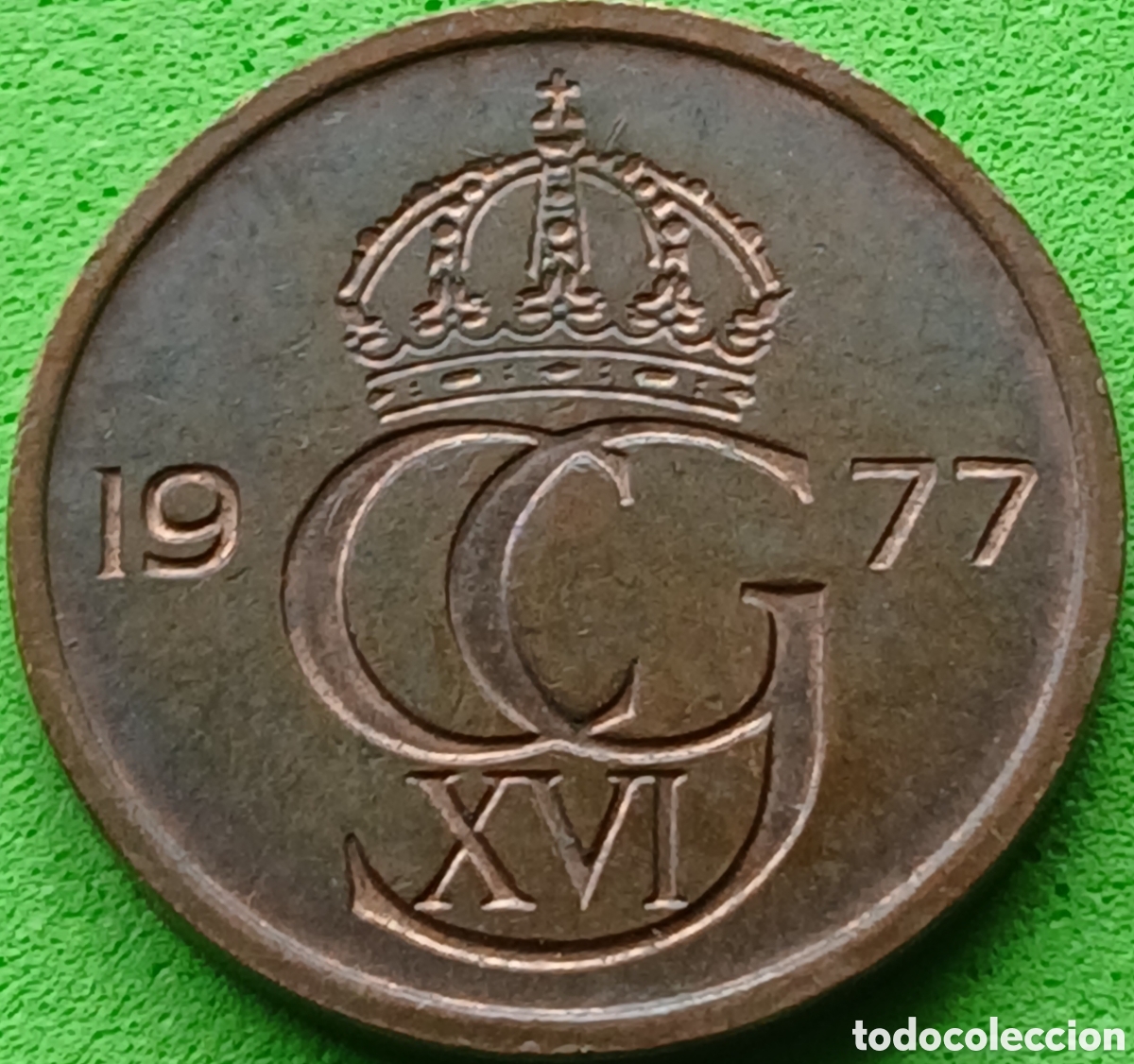 Monedas antiguas de Europa: Suecia 5 ore 1977 km#849