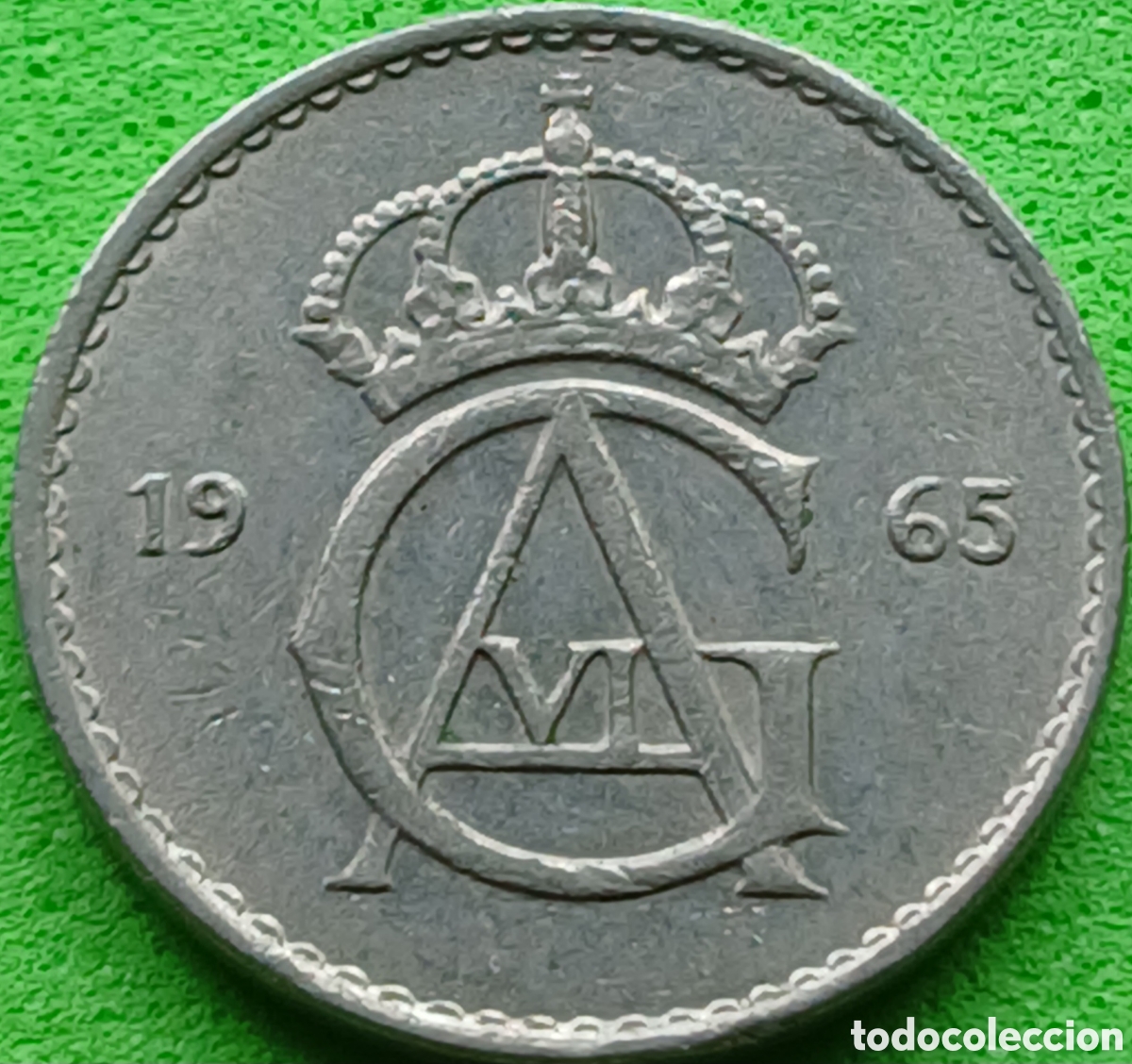 Monedas antiguas de Europa: Suecia 10 ore 1965 km#835
