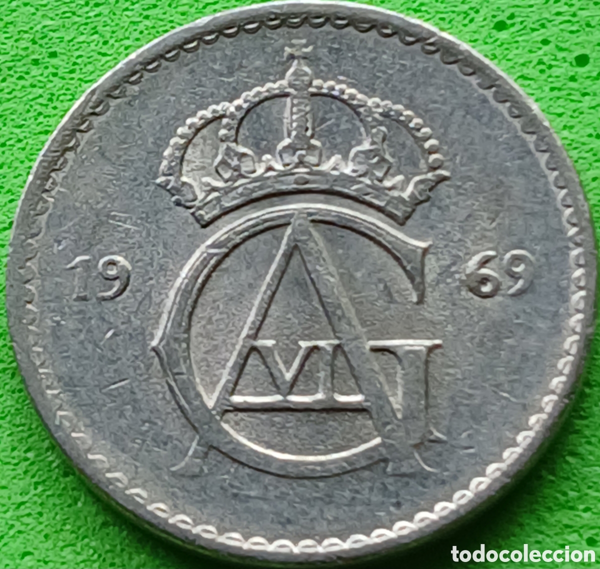 Monedas antiguas de Europa: Suecia 10 ore 1969 km#835