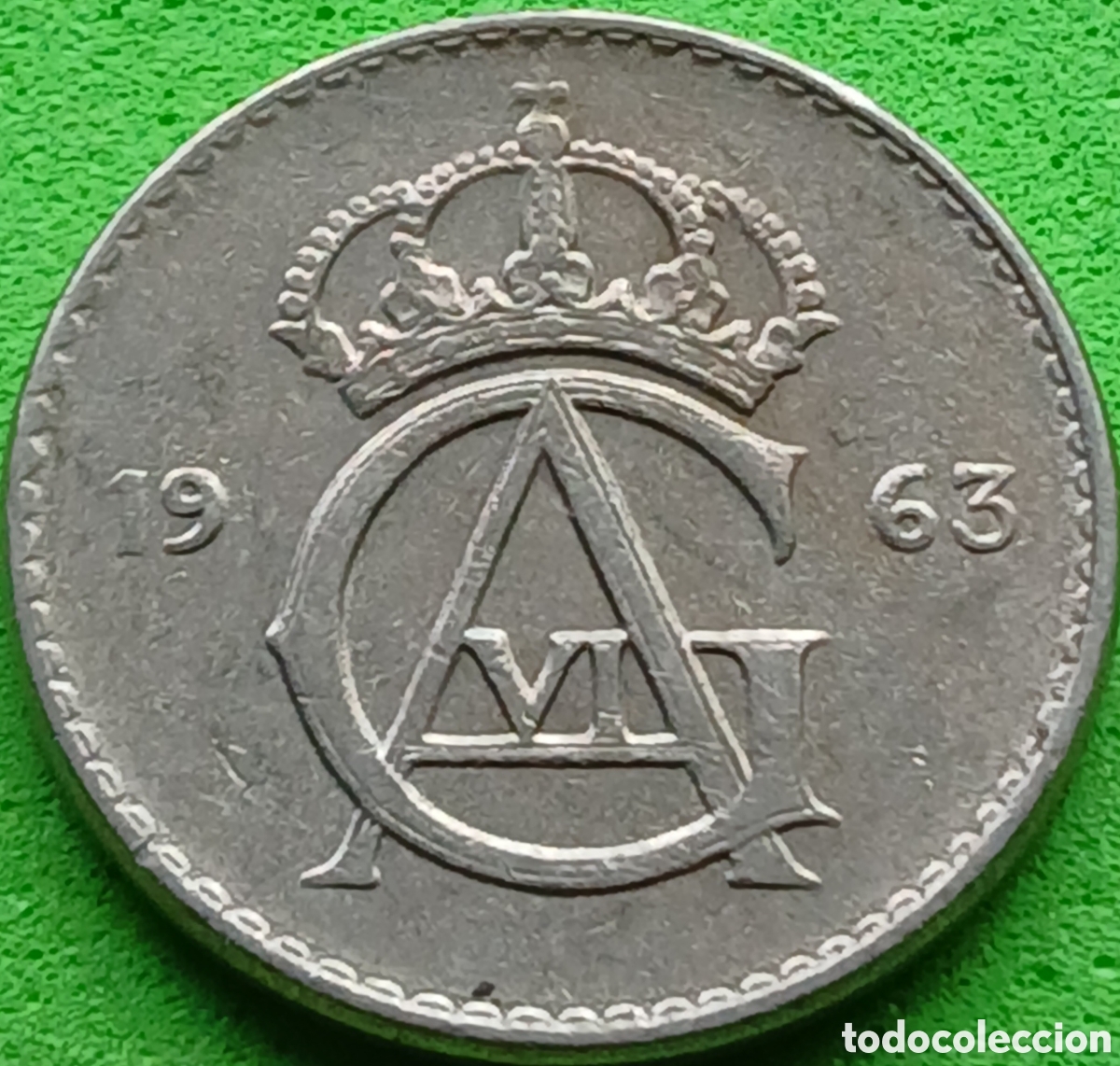Monedas antiguas de Europa: Suecia 25 ore 1963 km#836