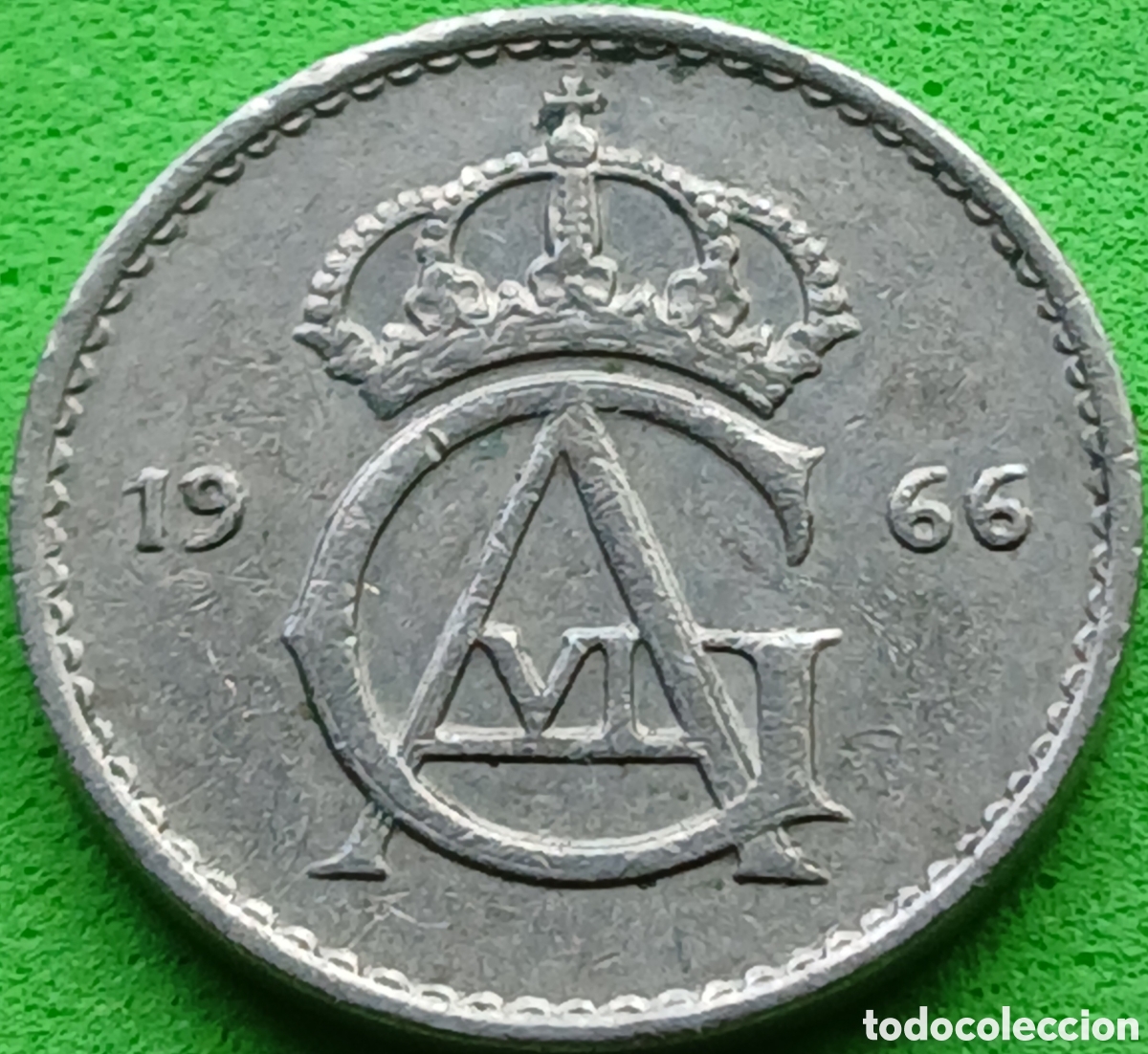 Monedas antiguas de Europa: Suecia 25 ore 1966 km#836