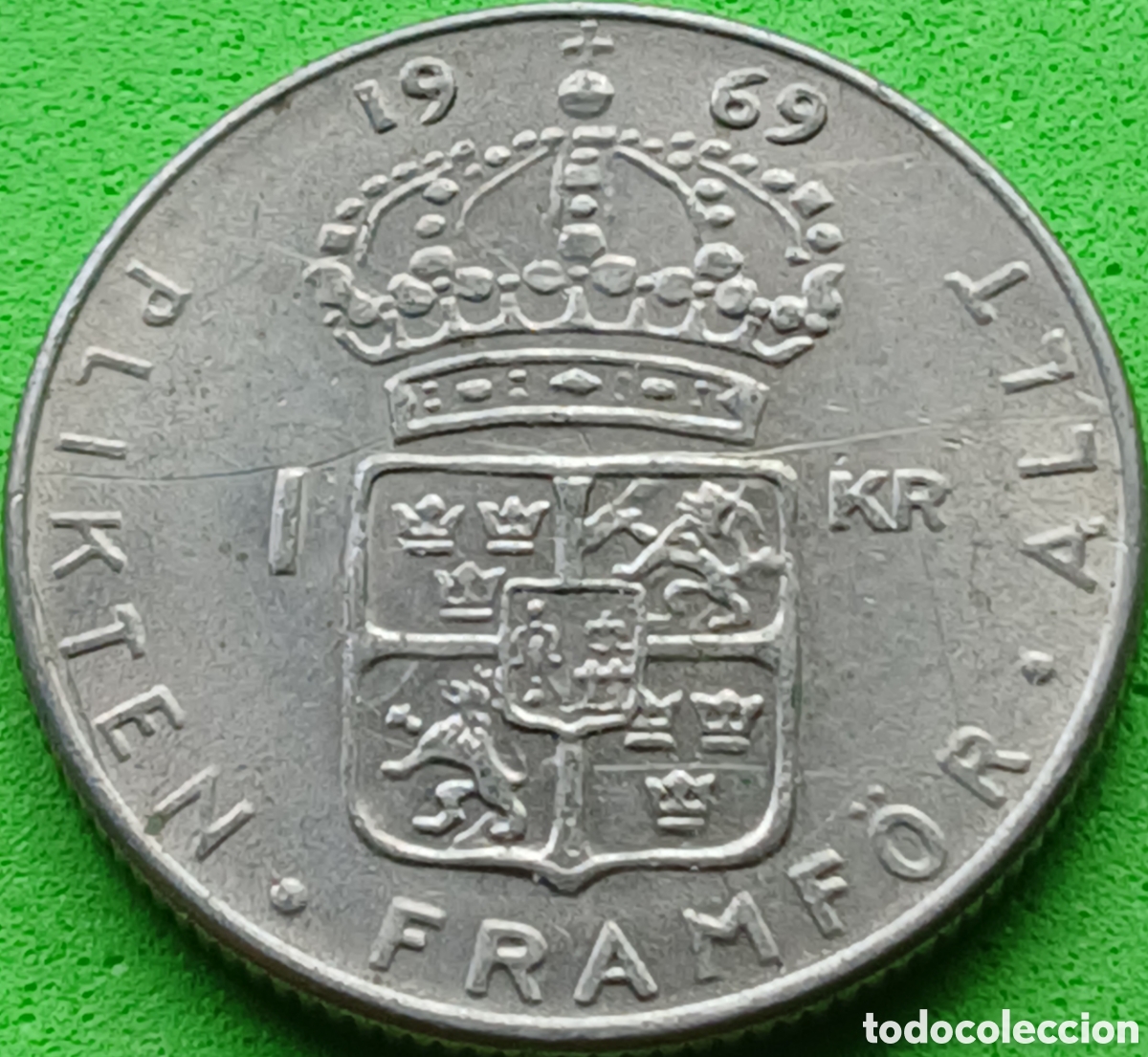 Monedas antiguas de Europa: Suecia 1 corona 1969 km#826a