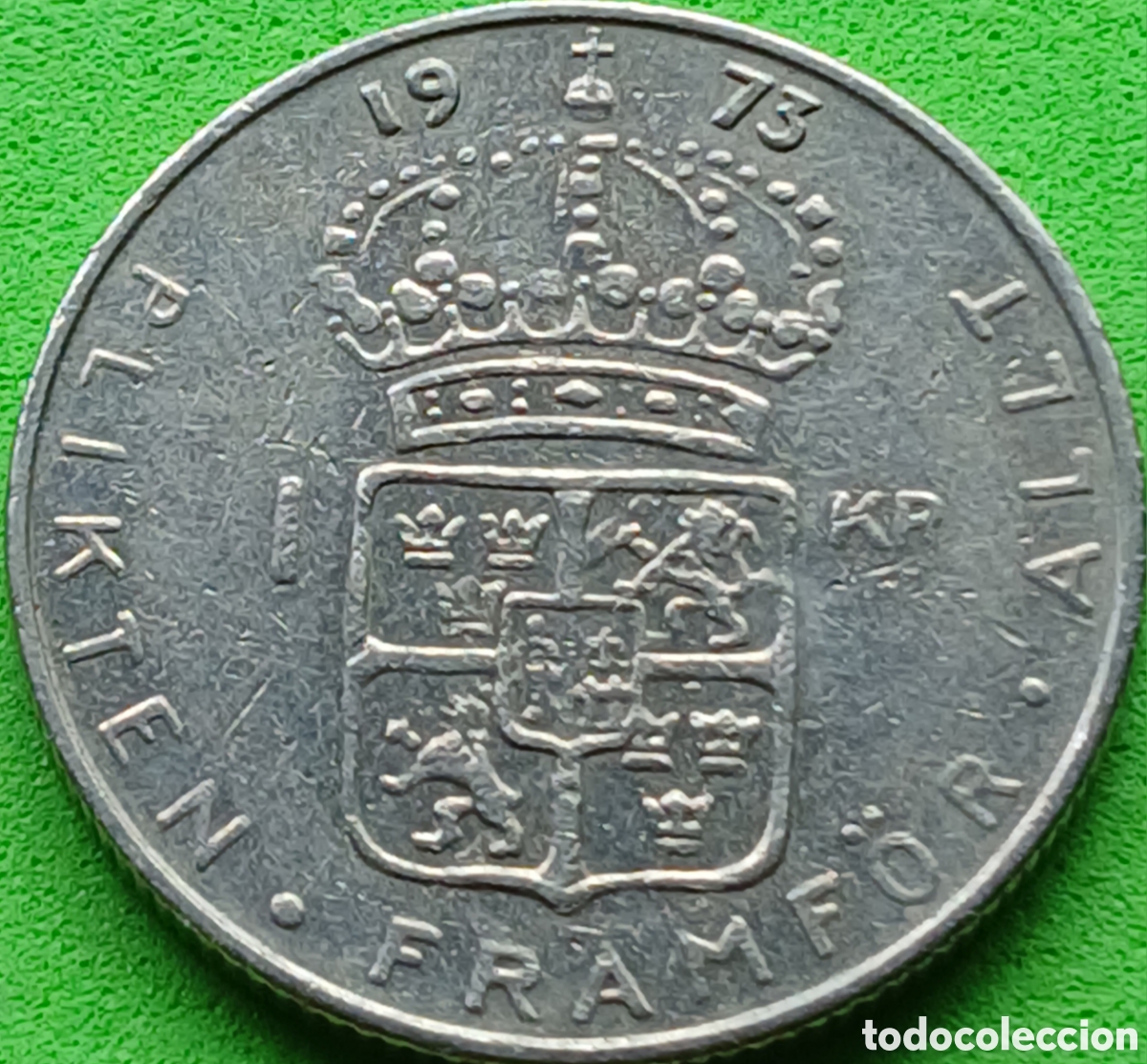 Monedas antiguas de Europa: Suecia 1 corona 1973 km#826a