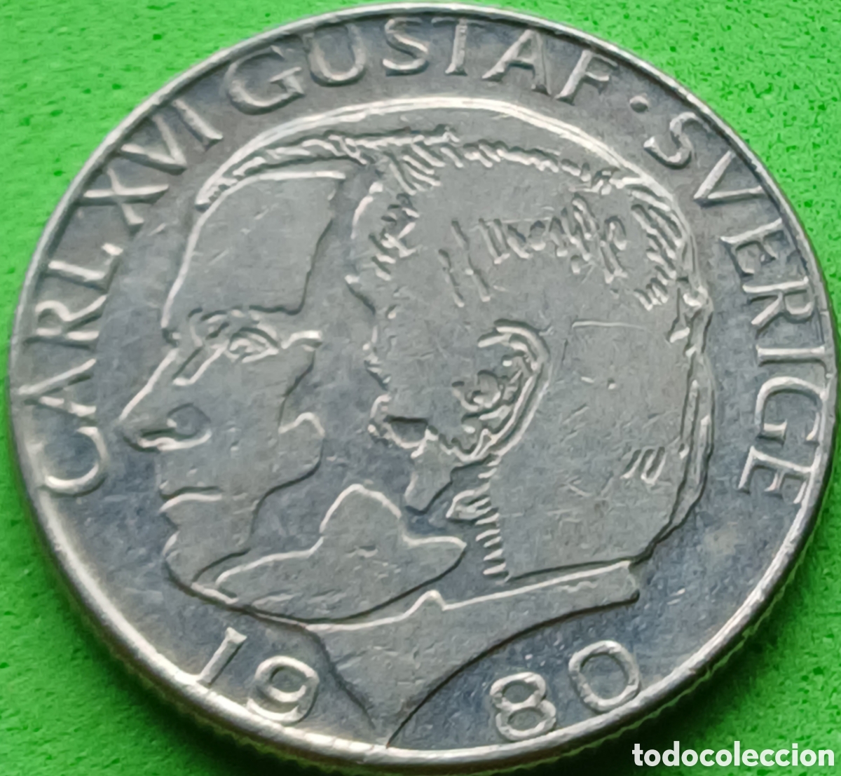 Monedas antiguas de Europa: Suecia 1 corona 1980 km#852