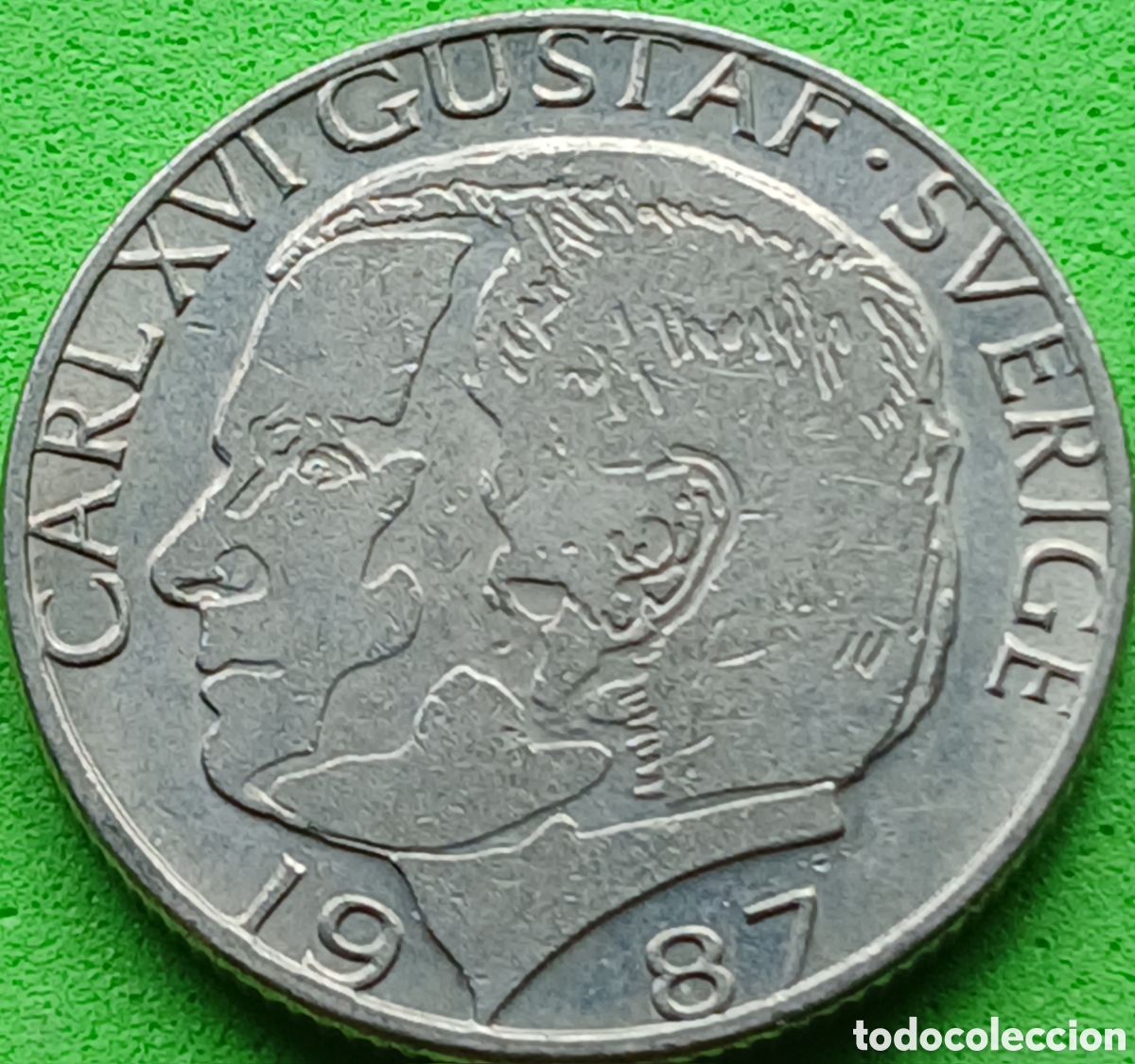 Monedas antiguas de Europa: Suecia 1 corona 1987 km#852a