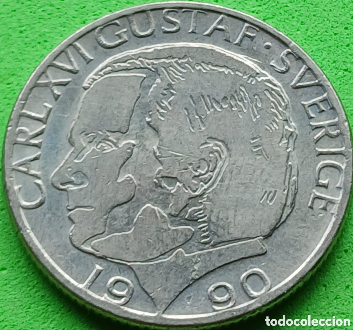 Monedas antiguas de Europa: Suecia 1 corona 1990 km#852a