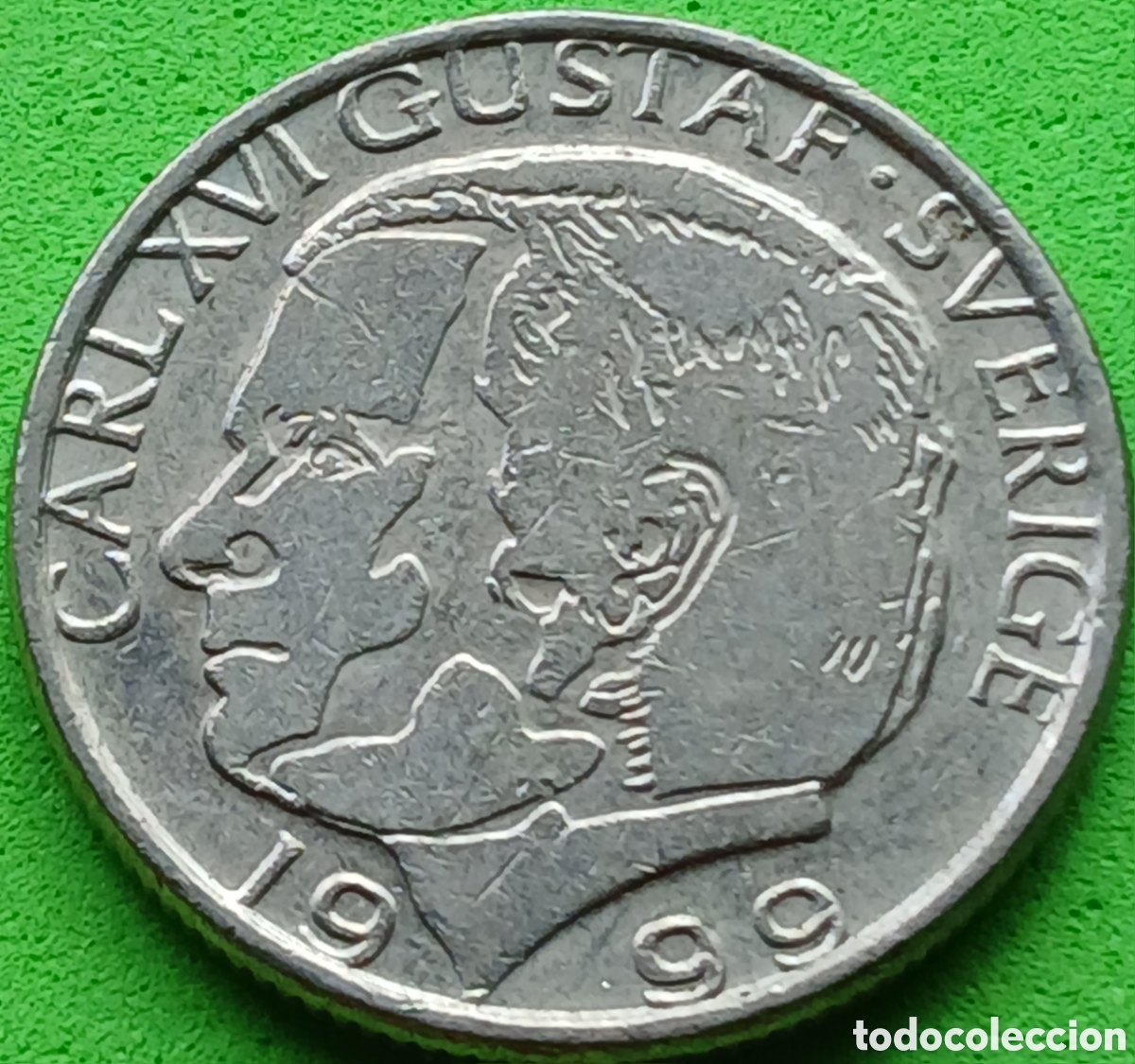 Monedas antiguas de Europa: Suecia 1 corona 1999 km#852a