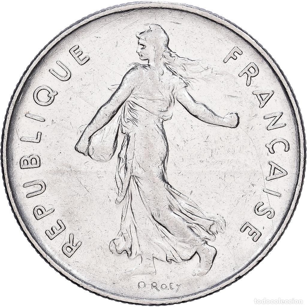 Monedas antiguas de Europa: [#1224991] Francia, 5 Francs, Semeuse, 1987, Paris, N&iacute;quel recubierto de cobre - n&iacute;quel