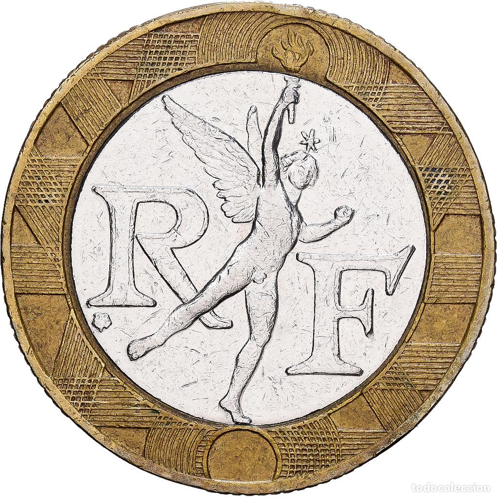 Monedas antiguas de Europa: [#1224993] Francia, 10 Francs, G&eacute;nie, 1990, Paris, Bimet&aacute;lico, MBC, Gadoury:827, KM:964.1