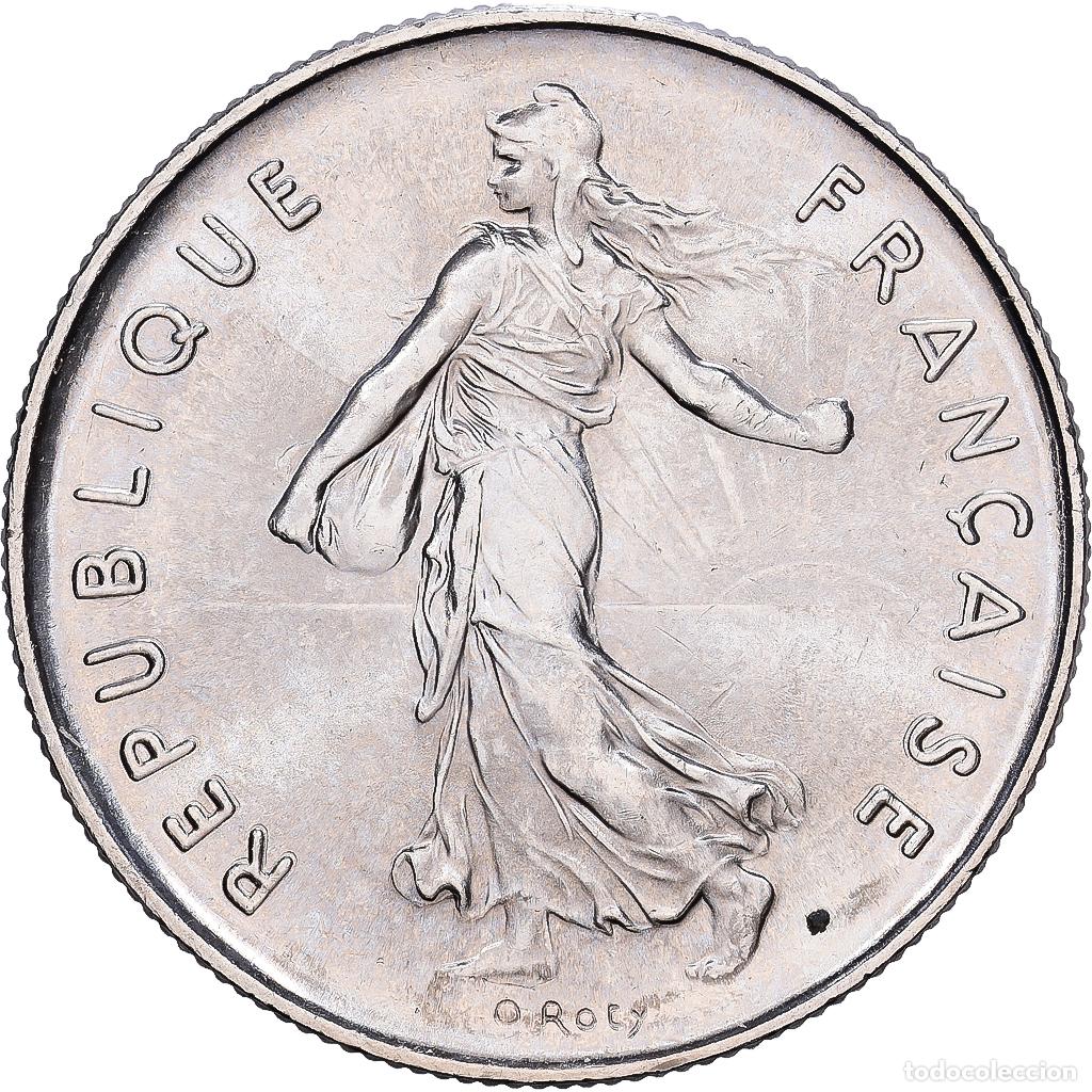 Monedas antiguas de Europa: [#1224990] Francia, 5 Francs, Semeuse, 1989, Paris, N&iacute;quel recubierto de cobre - n&iacute;quel