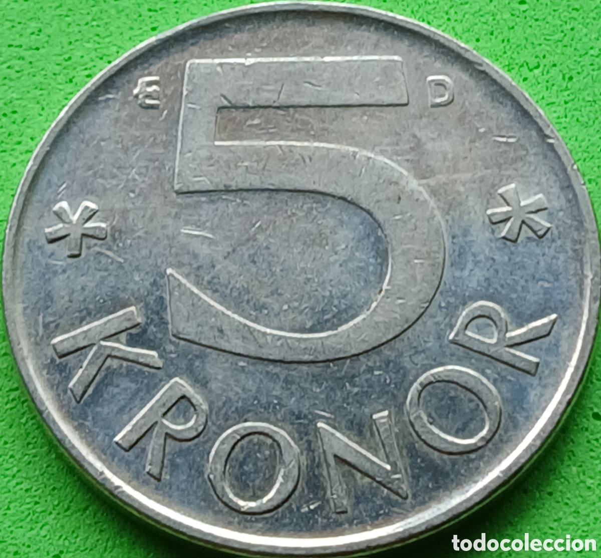 Monedas antiguas de Europa: Suecia 5 coronas 1990 km#853