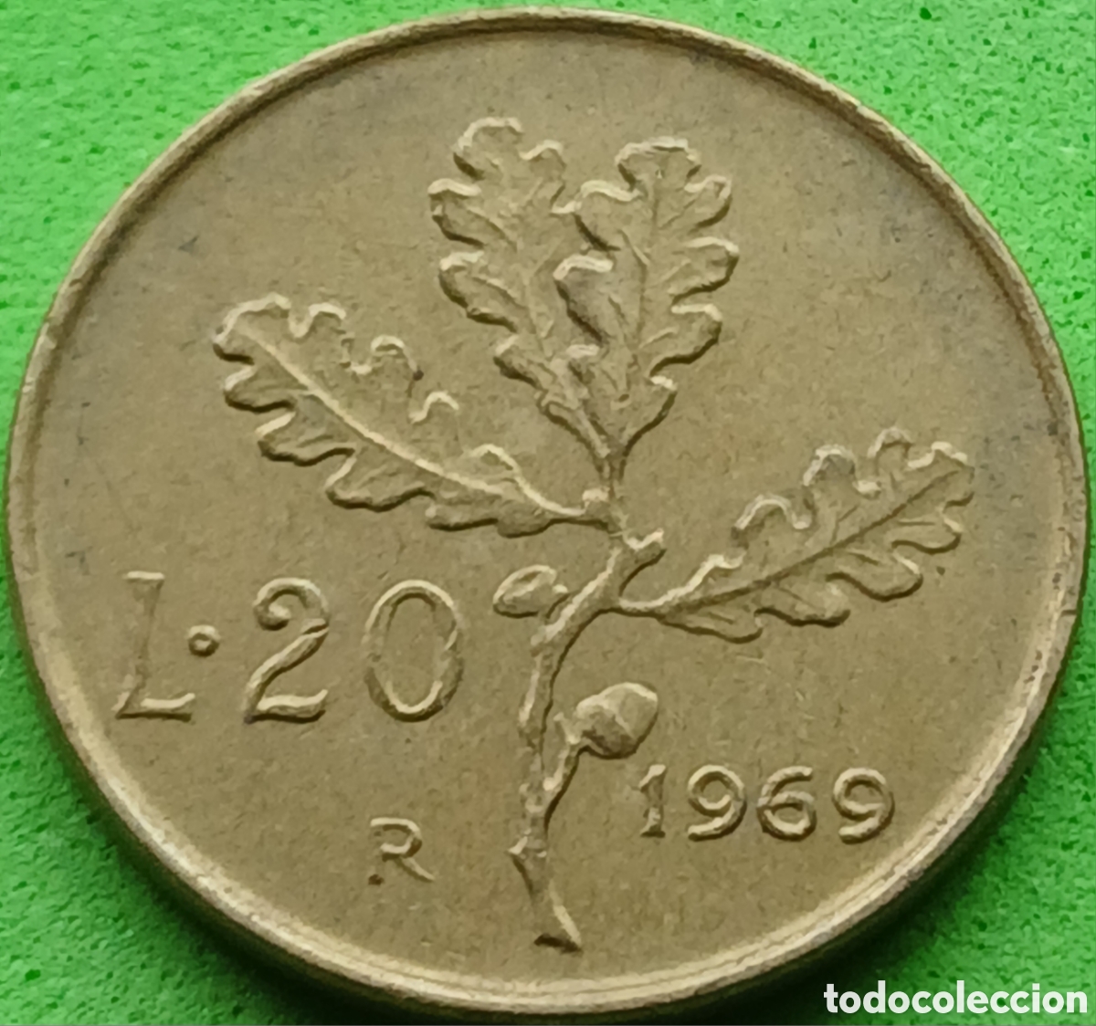 Monedas antiguas de Europa: Italia 20 liras 1969 km#97