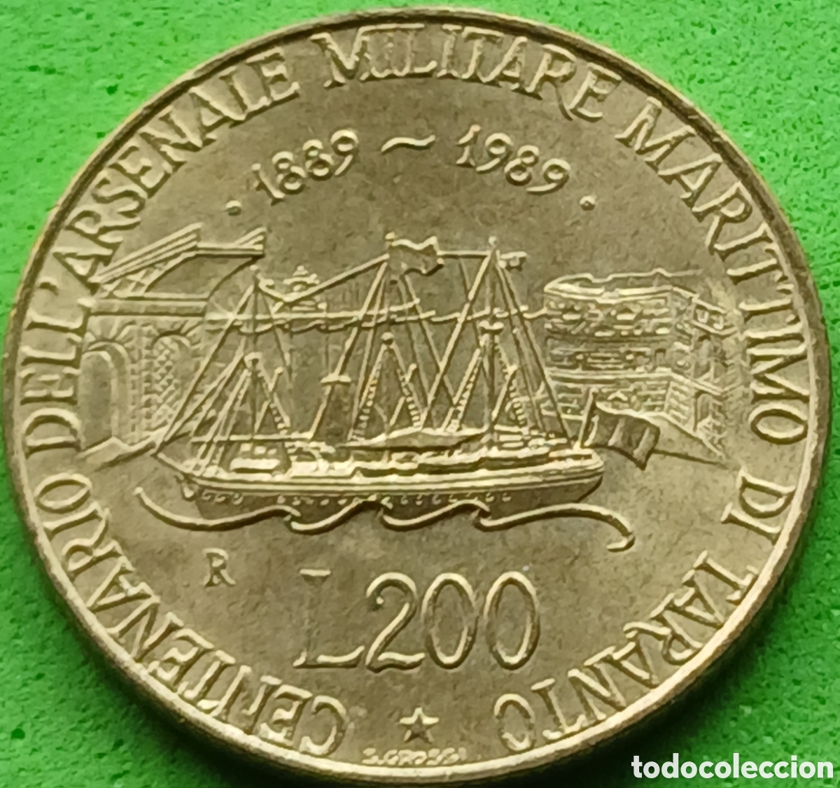 Monedas antiguas de Europa: Italia 200 liras 1989 km#130 Taranto