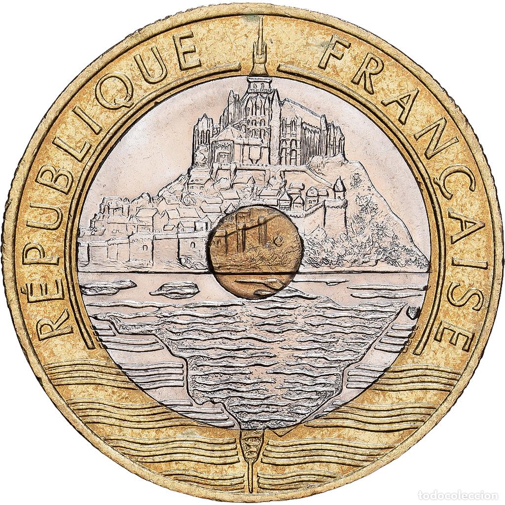 Monedas antiguas de Europa: [#1225006] Francia, 20 Francs, Mont Saint Michel, 1995, Paris, Trimet&aacute;lico, EBC