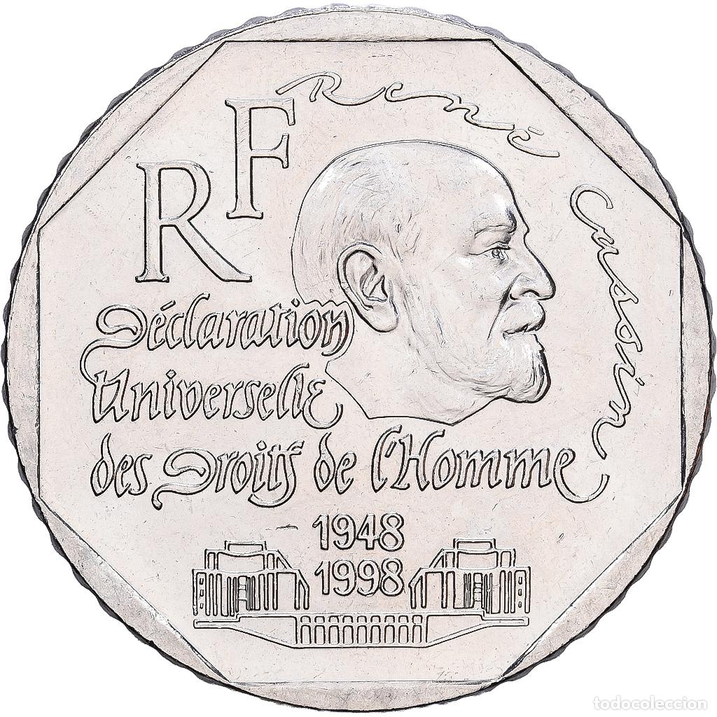 Monedas antiguas de Europa: [#1225015] Francia, 2 Francs, Ren&eacute; Cassin, 1998, Paris, N&iacute;quel, EBC, Gadoury:551, Le